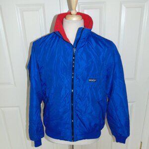 VINTAGE MEN'S  PATAGONIA  NYLON  FLEECE LINED BOMBER JACKET  MADE IN USA